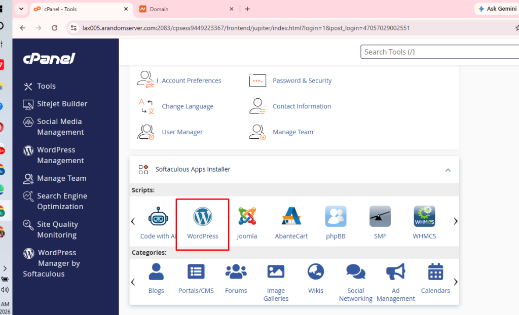 Install WordPress