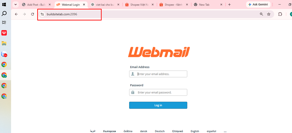 HawkHost Webmail access using port 2096