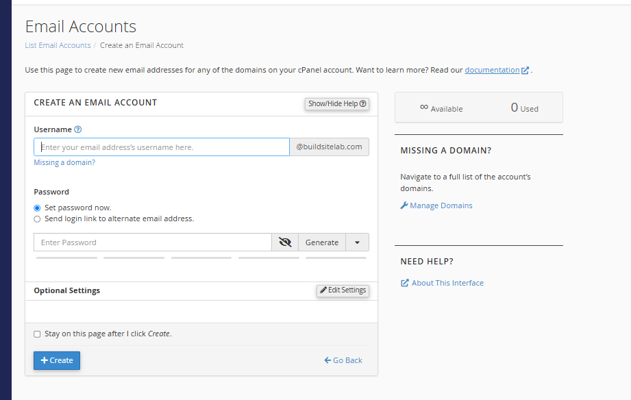  Create a new email account in HawkHost cPanel