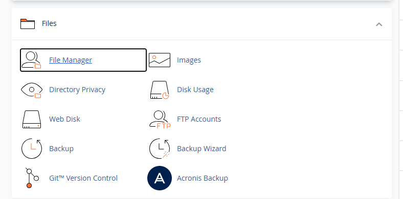 Understanding the File Manager Interface