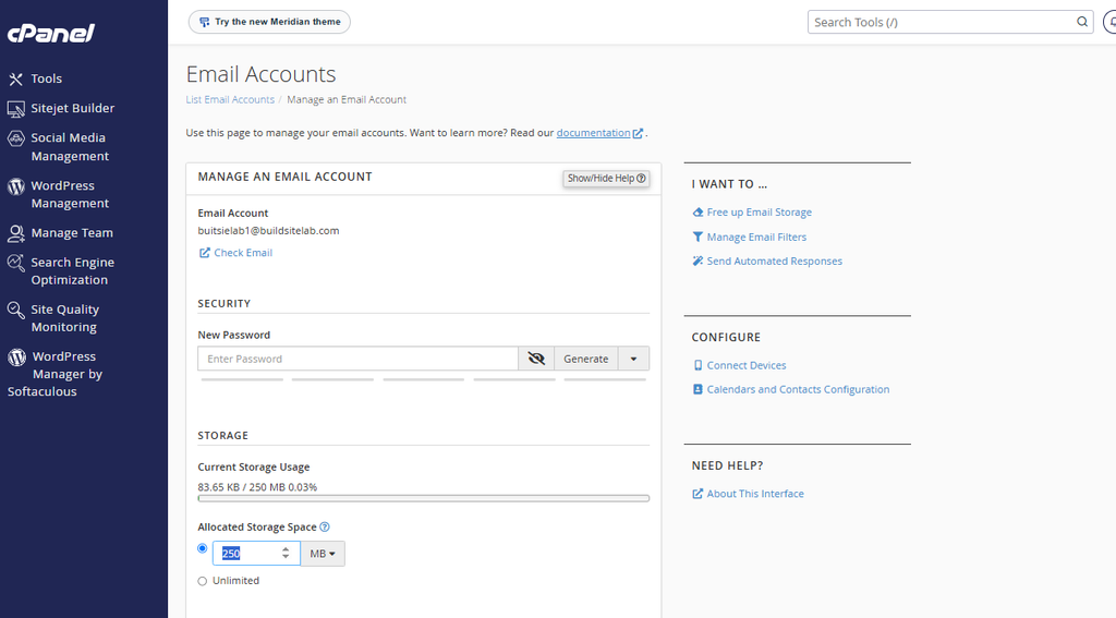 Change email password in HawkHost cPanel