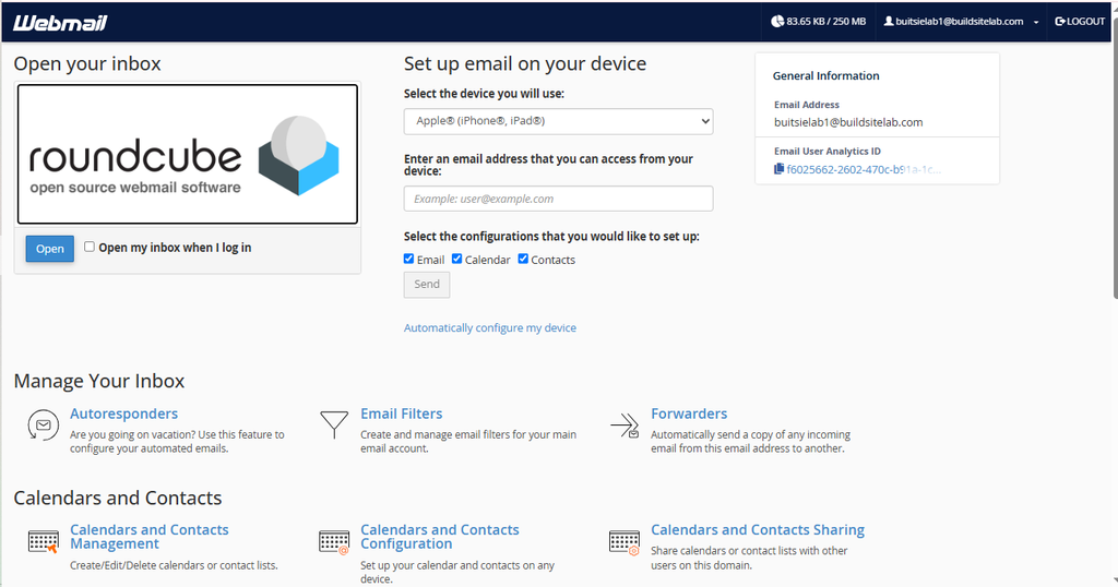  HawkHost Webmail login page